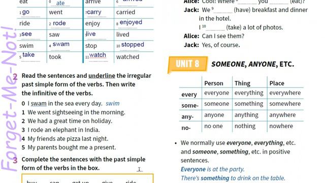 Prepare 6 НУШ Unit 7 Grammar Reference & Practice. Past Simple: Irregular pp. 141-142 SB смотреть онлайн