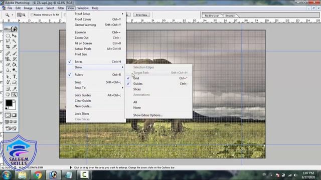 How to use View Menu in Adobe Photoshop 7 in urdu hindi Lesson No 9 | #SaleemSkills смотреть онлайн