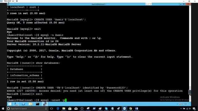 How to Create/Drop User in MariaDB - MariaDB Admin Tutorial смотреть онлайн