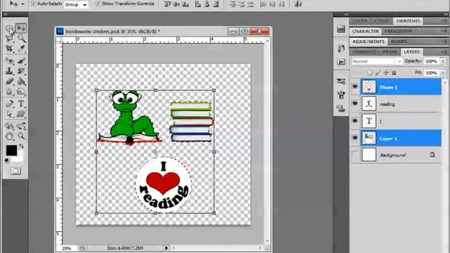 DSE - Photoshop Stickers Tutorial смотреть онлайн