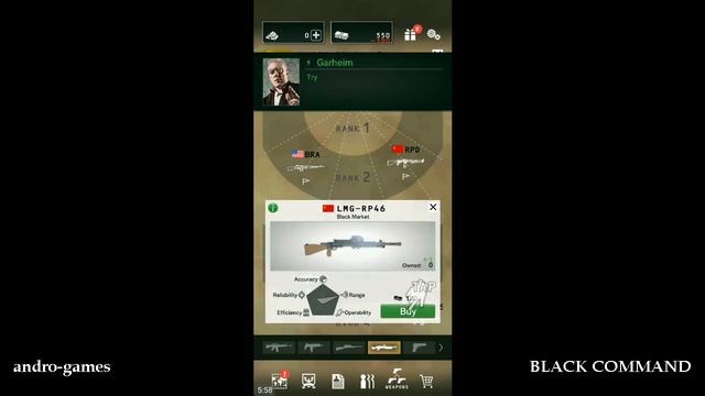 BLACK COMMAND (by CAPCOM) - military simulation game for Android and iOS - gameplay. смотреть онлайн