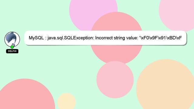 MySQL : java.sql.SQLException: Incorrect string value: '\xF0\x9F\x91\xBD\xF0\x9F...' смотреть онлайн