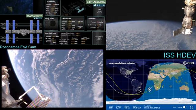 Roscosmos/ESA/NASA International Space Station Live. Crew To Ground Comunication, Expedition50/51