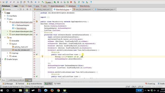 Database part 2, retrieving data | Android Studio смотреть онлайн