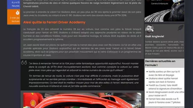 Officiel : Giuliano Alesi quitte la Ferrari Driver Academy et espère rebondir en Asie смотреть онлайн