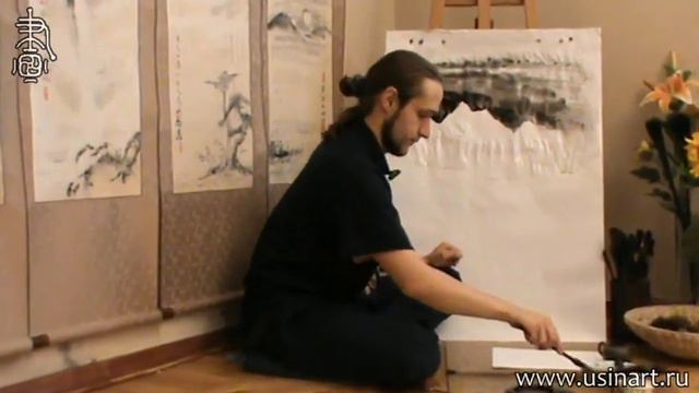 Уроки по пейзажной живописи усин Урок 10-1 Горы со снежными вершинами 1 смотреть онлайн