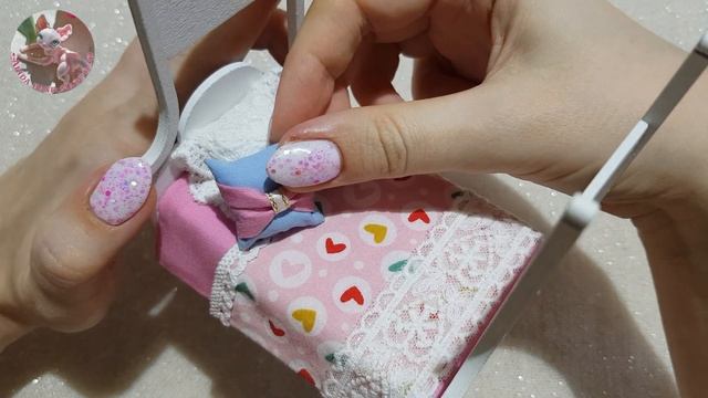 DIY Miniature dollhouse "Dream Angels" - cute pink bedroom for tiny BJD смотреть онлайн