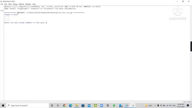 how to operate tic tac toe in python IDLE shell смотреть онлайн