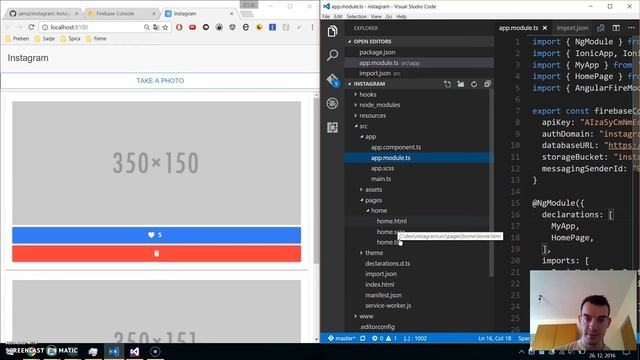 Ionic 2 - adding Firebase to Instagram-like app [updated to RC4] смотреть онлайн