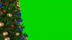 Футаж новогодняя ёлка на зелёном фоне - хромакей