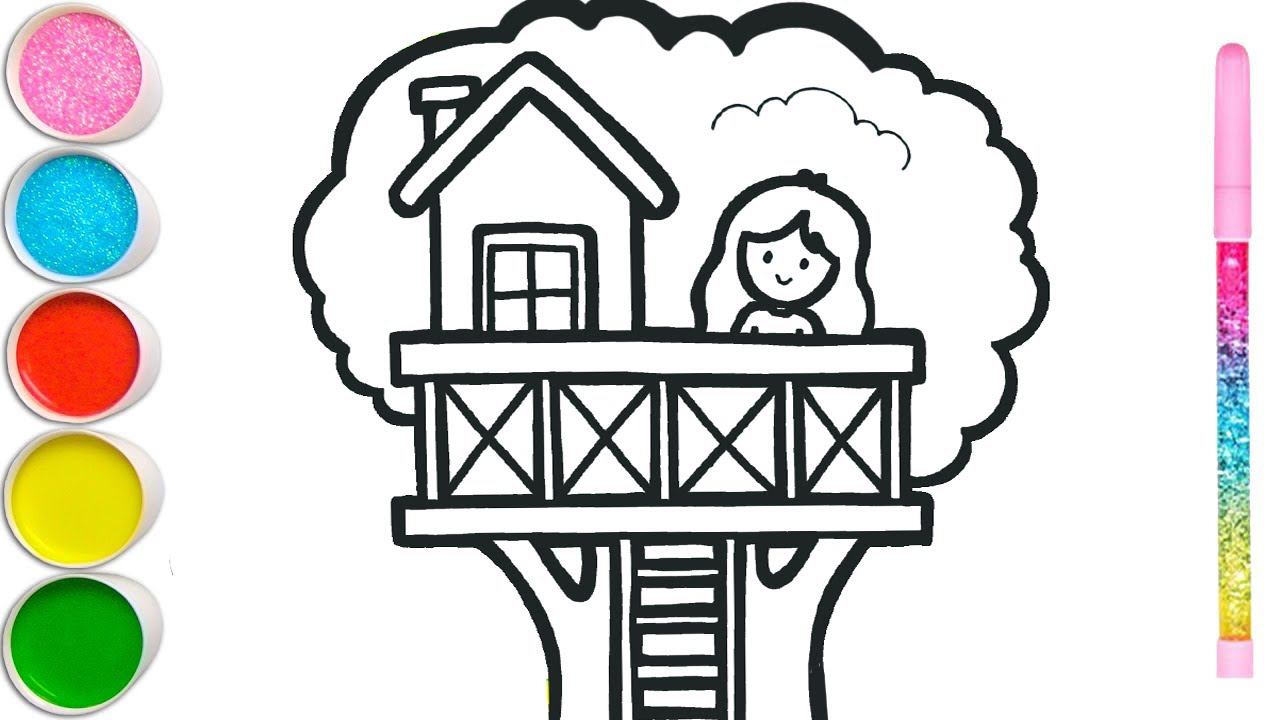 How to draw an excavator, a bag, a cat, a tree house, food смотреть онлайн