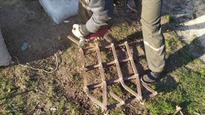 Борона для мотоблока. Переделываем старинную борону.