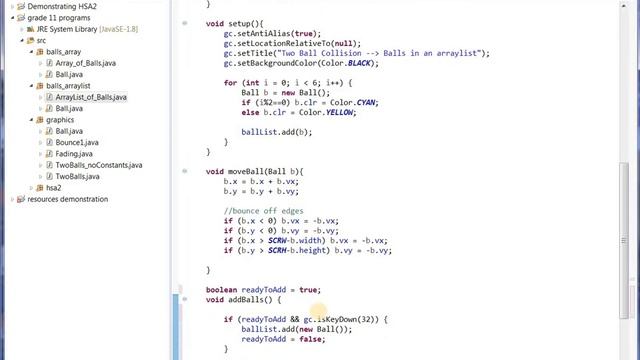 3. Making an ARRAYLIST of balls смотреть онлайн