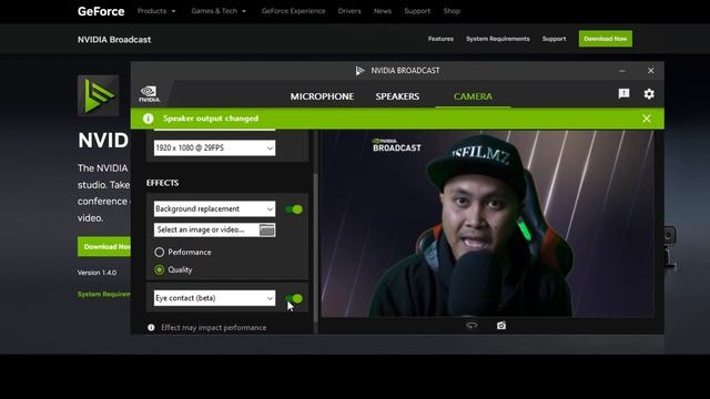 NVIDIA Broadcast AI Eye Contact Test смотреть онлайн