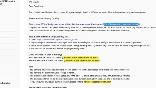 Java NPTEL| Online Programming test 2021 Update. смотреть онлайн