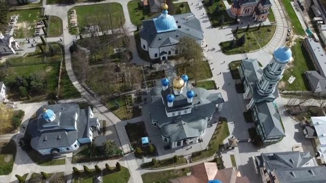 Калужская область: Оптина Пустынь с высоты птичьего полёта. смотреть онлайн