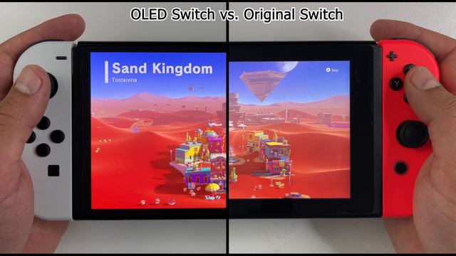 Super Mario Odyssey OLED vs. Original Nintendo Switch Side by Side Comparison смотреть онлайн