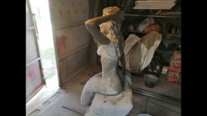 скульптура  РУСАЛКА  из  цемента  своими  руками.  мастерская  Добрыня.