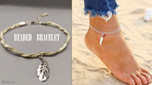 КАК СДЕЛАТЬ БРАСЛЕТ ИЗ БИСЕРА ДЕЛАЕМ БРАСЛЕТ ИЗ БИСЕРА НА НОГУ _ BEADED BRACELET