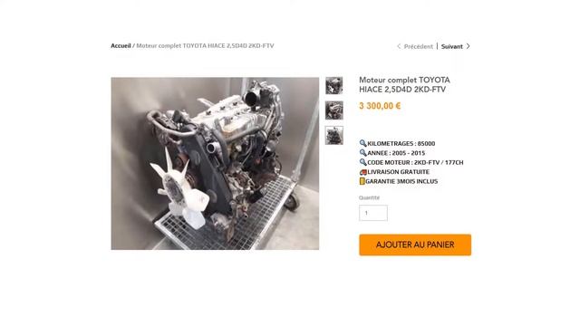 Aeps Pièces -Moteur complet TOYOTA HIACE 2,5D4D 2KD-FTV ? disponible sur aepspieces .com смотреть онлайн