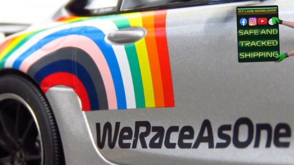 Safety Car in F1 2020 Season - Mercedes Benz AMG GT-R - Minichamps 1:18 model car + size comparison