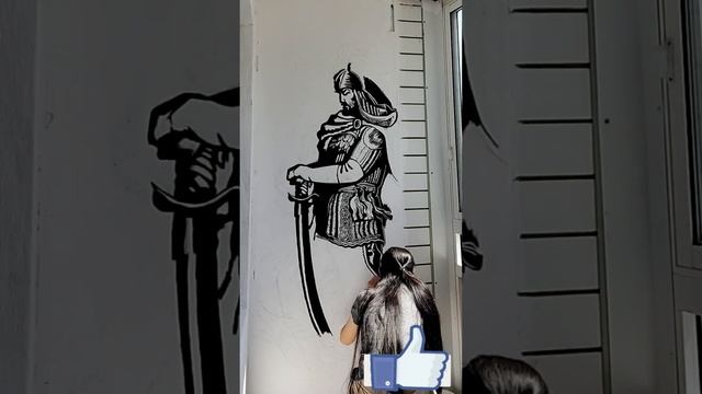 Рисую на стене. Богатырь "Манас"/I draw on the wall Bogatyr "Manas" смотреть онлайн