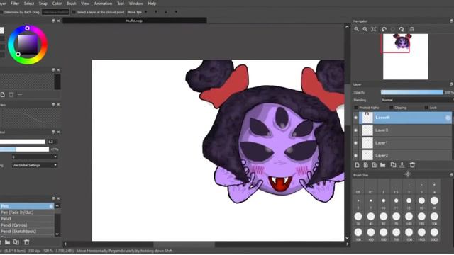 Muffet (Undertale) Speedpaint смотреть онлайн