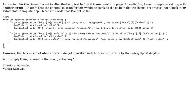Drupal: Altering body text of a node before the page is rendered (2 Solutions!!) смотреть онлайн