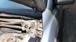 Устранение щели между капотом и крылом Toyota Camry 40