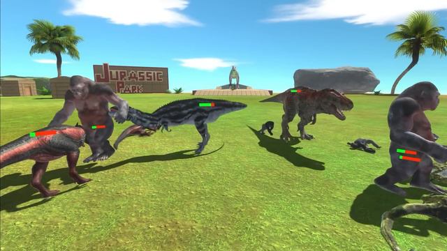 Indominus Rex vs King Kong | Kong Evolution - Animal Revolt Battle Simulator смотреть онлайн