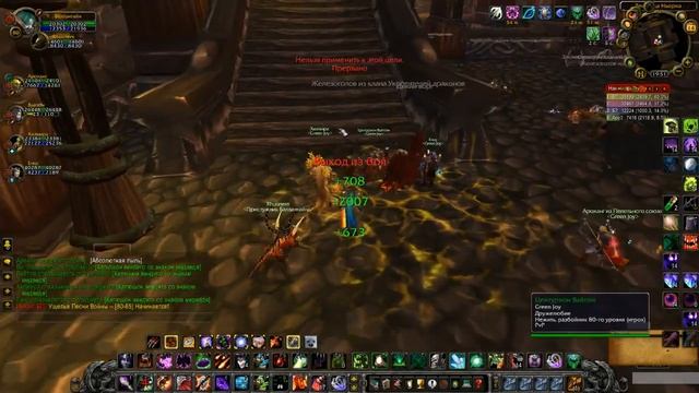 Афли Лок ПВЕ  Вов 335 Чернокнижник в ветке колдовство + Крепость Утгард