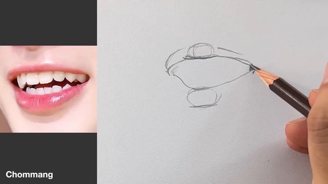 How to draw lips by Chommang (Tutorial) смотреть онлайн