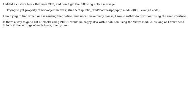 Drupal: How do I list all blocks with PHP enabled inside? смотреть онлайн