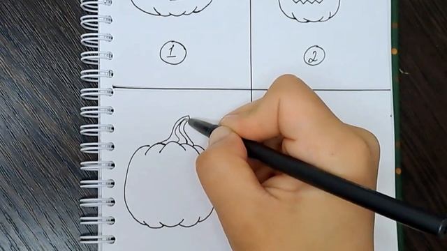 4 Options For Drawing Pumpkins ? For Halloween #halloween2023 #pumpkin