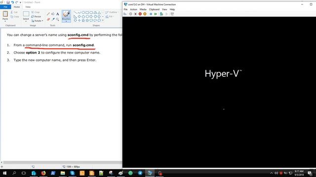 Изменение имени сервера используя sconfig.cmd | Windows Server Core смотреть онлайн