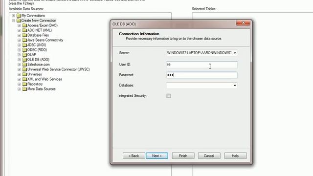 How to Connect Crystal to SQL Server смотреть онлайн