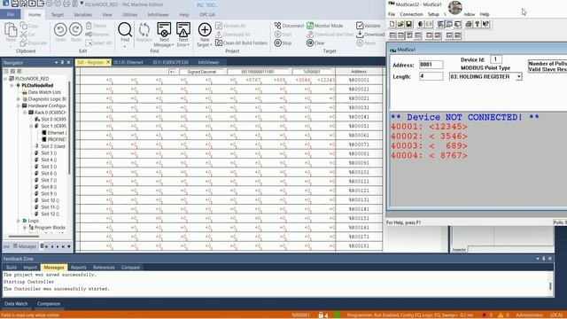 Mix PLCs connect with Node-Red and Modbus communication смотреть онлайн