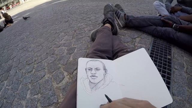 DRAWING LIVE PORTRAITS in PARIS! смотреть онлайн
