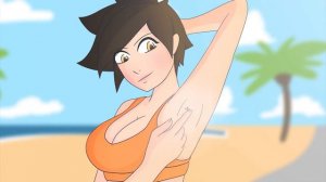 Giantess Tracer at the Beach (Animation)
