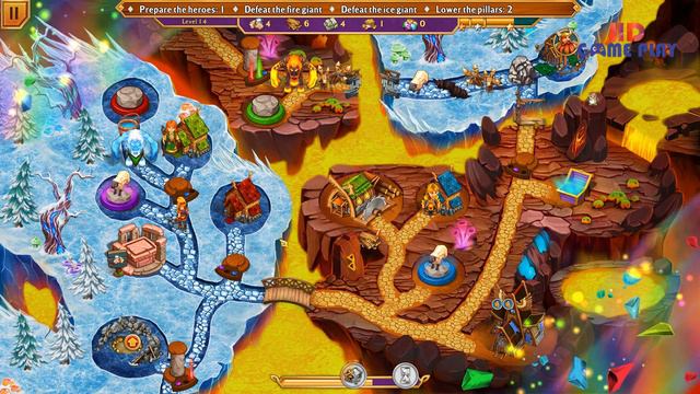 Viking Heroes 3 Collector's Edition Level 14 HARD MODE - All 3 STAR Levels Expert Gameplay смотреть онлайн