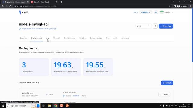 Deploy Node Expressjs MySQL on Cyclic смотреть онлайн