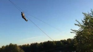 Ваня катается На Zip-line в Сормовском парке
