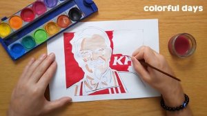 How to draw the KFC logo