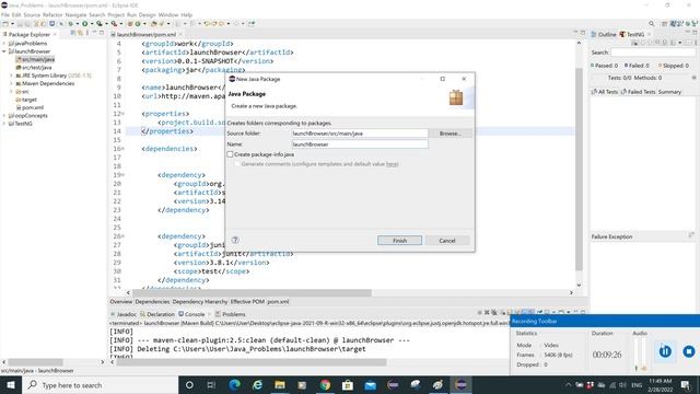 how to create Maven Project and how to launch chrome browser in eclipse смотреть онлайн