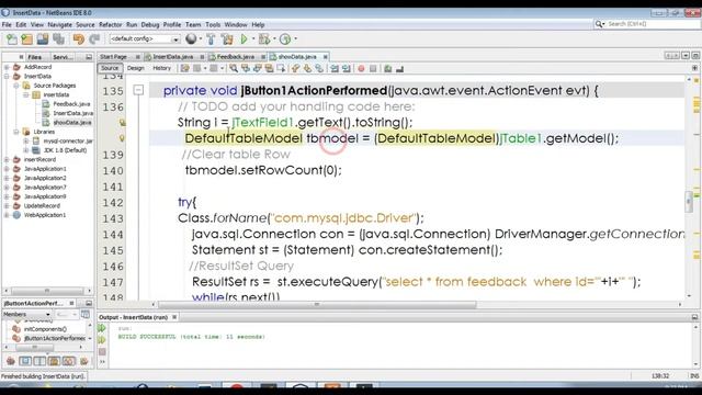 MySQL Record display in JTable | jdbc mysql jtable example | populate data from database jtable смотреть онлайн