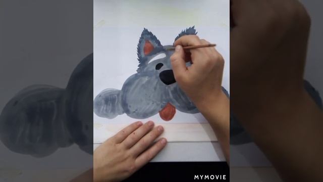 Мастер класс. Рисование. Гуашь. Собака смотреть онлайн