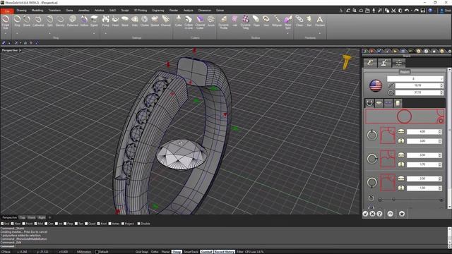 RhinoGold Basic Tutorial - Solitaire Ring смотреть онлайн