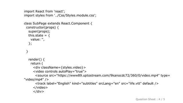 HTML : ReactJs change time video html5 смотреть онлайн