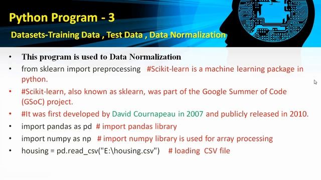 Dataset,Training Data,Test Data,Data Normalization | Program3 IIIBscCS| M.S University | Web Academ смотреть онлайн