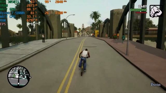 GTA San Andreas Definitive Edition on ASUS ROG STRIX G15 G513 | RTX 3050 Ti | Ultra Setting смотреть онлайн